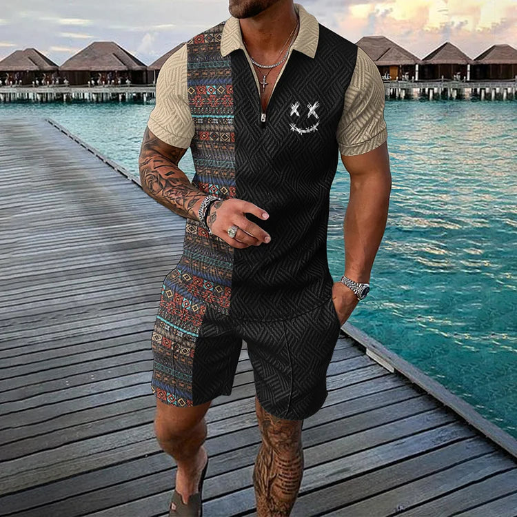 Designer Edge Polo Shirt & Shorts Co-Ord