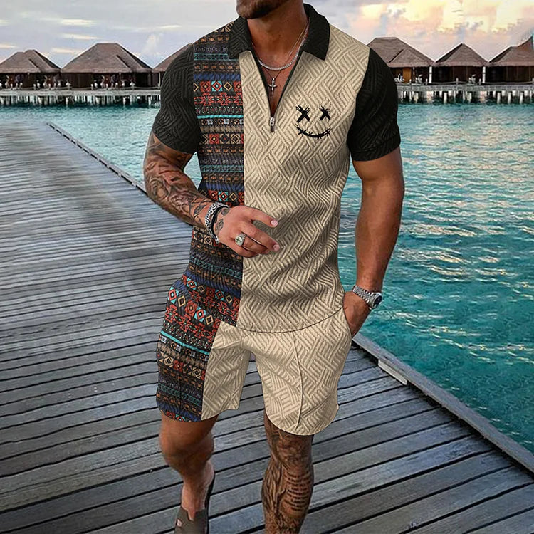 Designer Edge Polo Shirt & Shorts Co-Ord