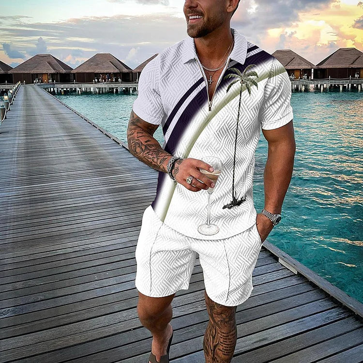 High-Class Polo Shirt And Shorts Co-Ord