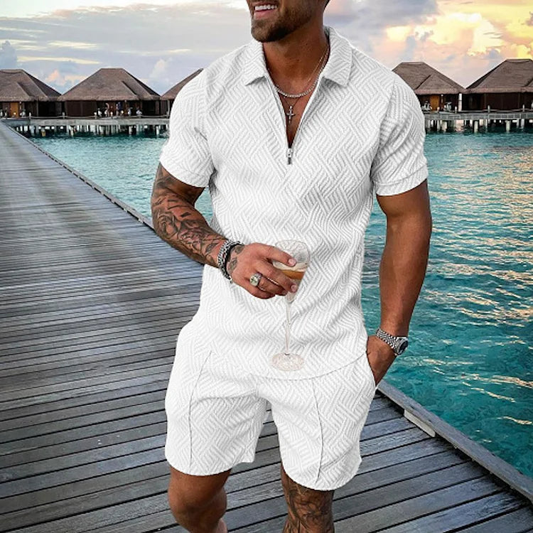 Classic Mode Polo Shirt And Shorts Co-Ord