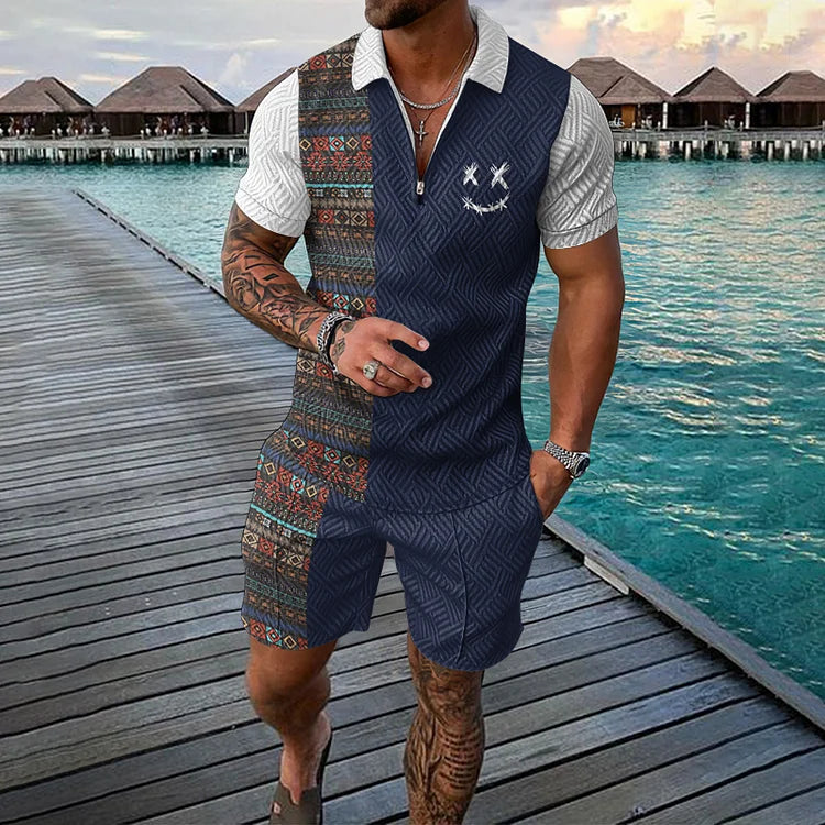 Designer Edge Polo Shirt & Shorts Co-Ord