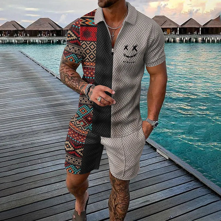 Urban Beach Polo Shirt And Shorts Co-Ord