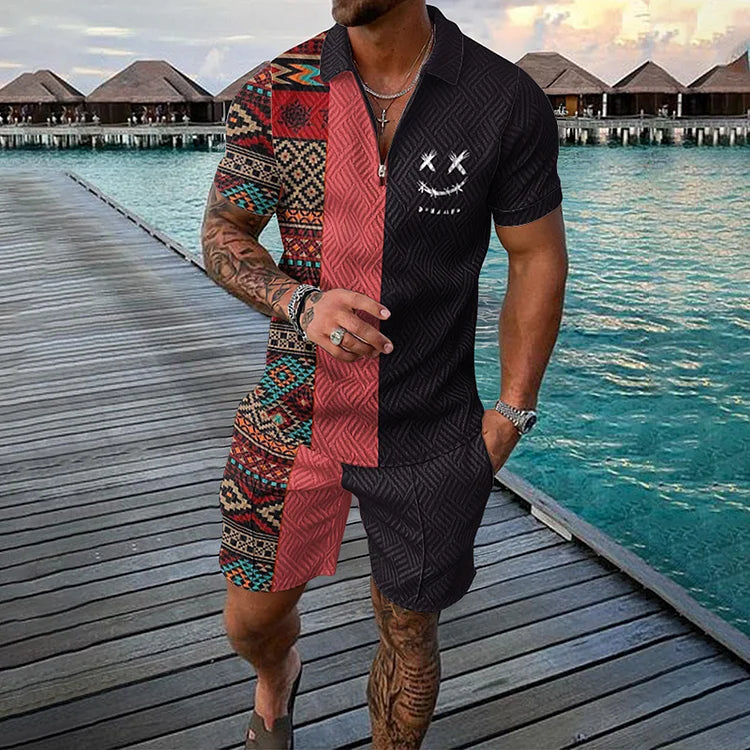 Urban Beach Polo Shirt And Shorts Co-Ord