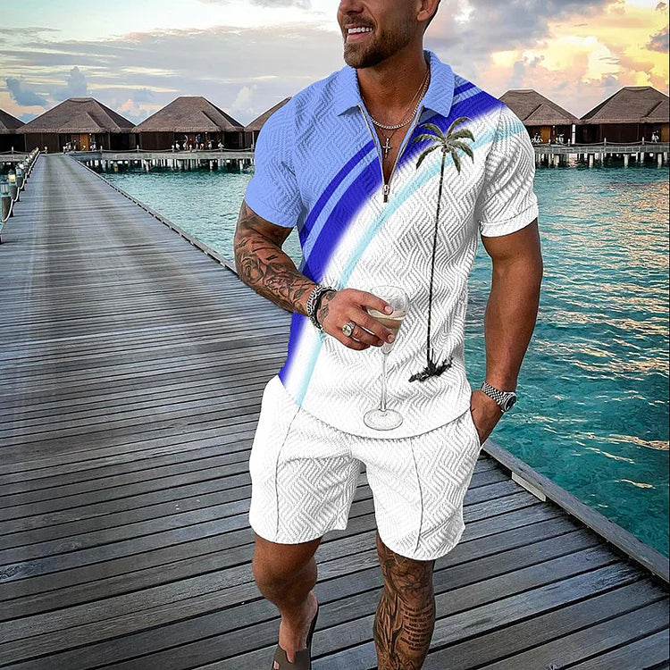 High-Class Polo Shirt And Shorts Co-Ord