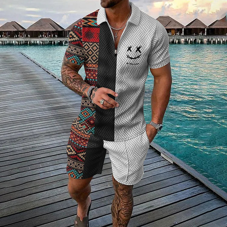 Urban Beach Polo Shirt And Shorts Co-Ord