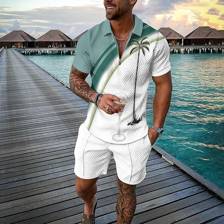 High-Class Polo Shirt And Shorts Co-Ord